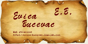 Evica Bučevac vizit kartica